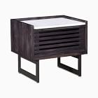 Nagle Cutout Mango Wood &amp; Marble Nightstand