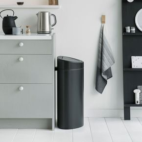 Brabantia Touch Top Trash Can (10.6 Gallon) | West Elm