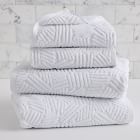 Organic Dashed Lines Sculpted Towel Sets