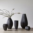 Sanibel Black Textured Ceramic Vases