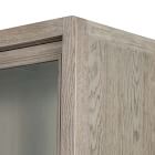 Washed Gray Oak &amp; Glass Cabinet