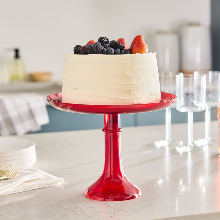 Estelle Colored Glass Cake Stand Dome West Elm