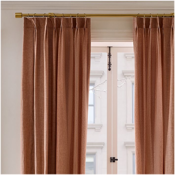 Pleated European Flax Linen Blackout Curtain