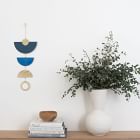 Circle &amp; Line Blue Frond Wall Hanging