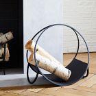 Graphic Metal Fireplace Firewood Holder