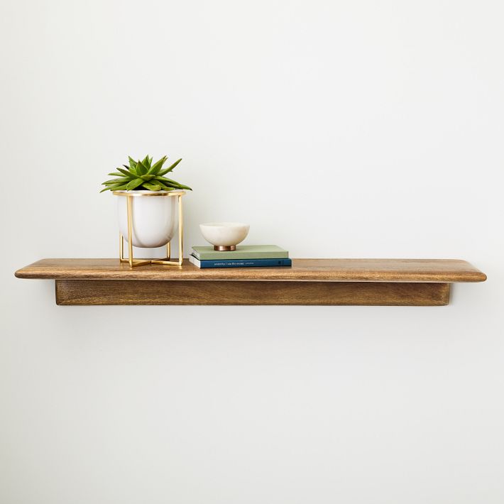 Anton Solid Wood Wall Shelves (24" – 48")