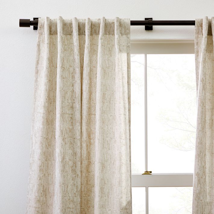 Open Box: Woodland Shine Jacquard Curtain - Brick Dust | West Elm