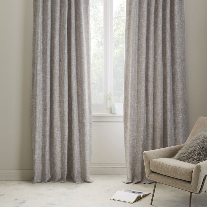 Open Box: Crossweave Curtain + Blackout Liner - Stone White 