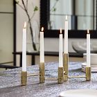 Textured Metal Taper Candle Holder