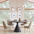 Silhouette Pedestal Marble Round Dining Table (48&quot;)