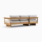 Anton Outdoor Teak 2-Piece Chaise Sectional (98&quot;)