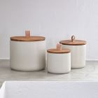 Casafina Pacifica Wood Top Stoneware Canister