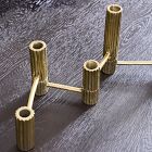 Textured Metal Taper Candle Holder