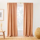 Open Box: MTO European Linen Curtain w/ Blackout, Terracotta Melange, 42 wide x 91 long