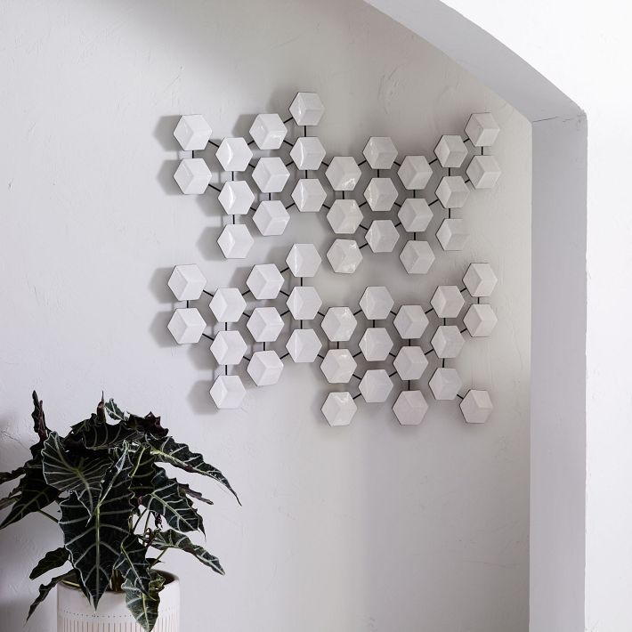 Geometric Ceramic Tile Dimensional Art