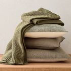 Linen Knit Pillow Cover &amp; Throw Set