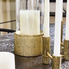 Textured Metal Taper Candle Holder