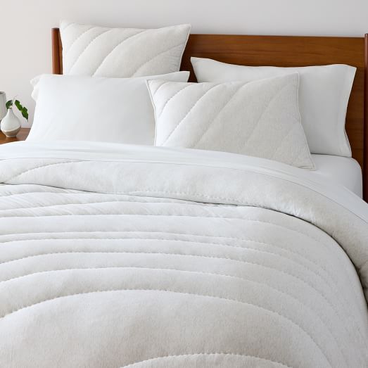 Cotton Cloud Jersey Arched Lines Comforter & Shams | West Elm