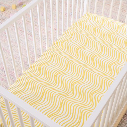 Soft Waves Crib Fitted Sheet West Elm