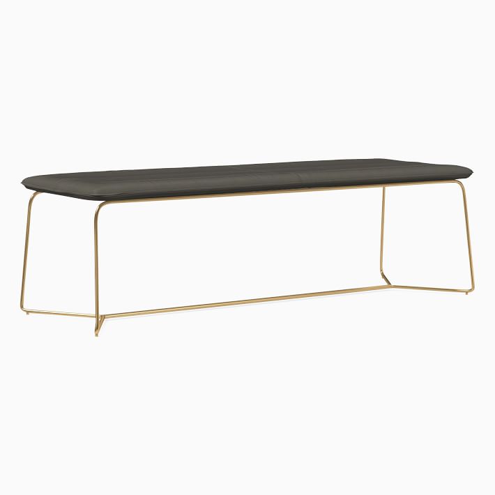 Slope Vegan Leather Dining Bench (52&quot;)