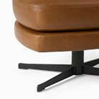 Viv Leather High-Back Swivel Chair Ottoman