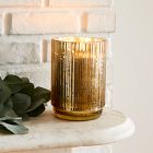 Mercury Glass Fluted Candles - Balsam Cedar