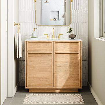 Hutchinson Oak Single Bathroom Vanity (36") | West Elm