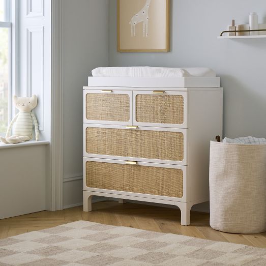 Ida Dresser Narrow Changing Table White Natural West Elm