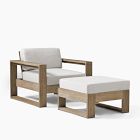 Portside Wood Outdoor Lounge Chair &amp; Ottoman Set