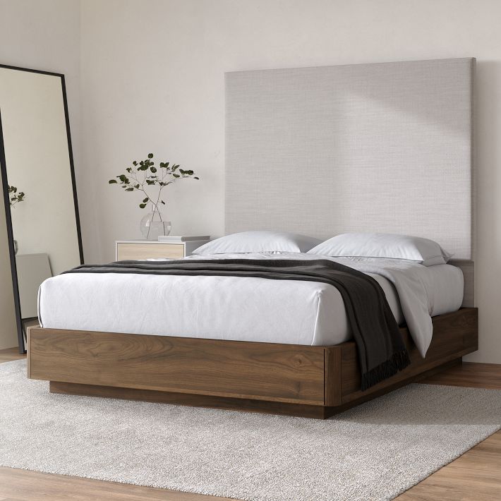 Simple Upholstered Wall Mounted Headboard | West Elm
