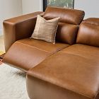 Leo Motion Reclining Leather Small 2-Piece Chaise Sectional (92.5&quot;)