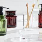 Apothecary Glass Bath Accessories