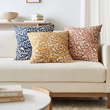 Batik Floral Pillow Cover | West Elm