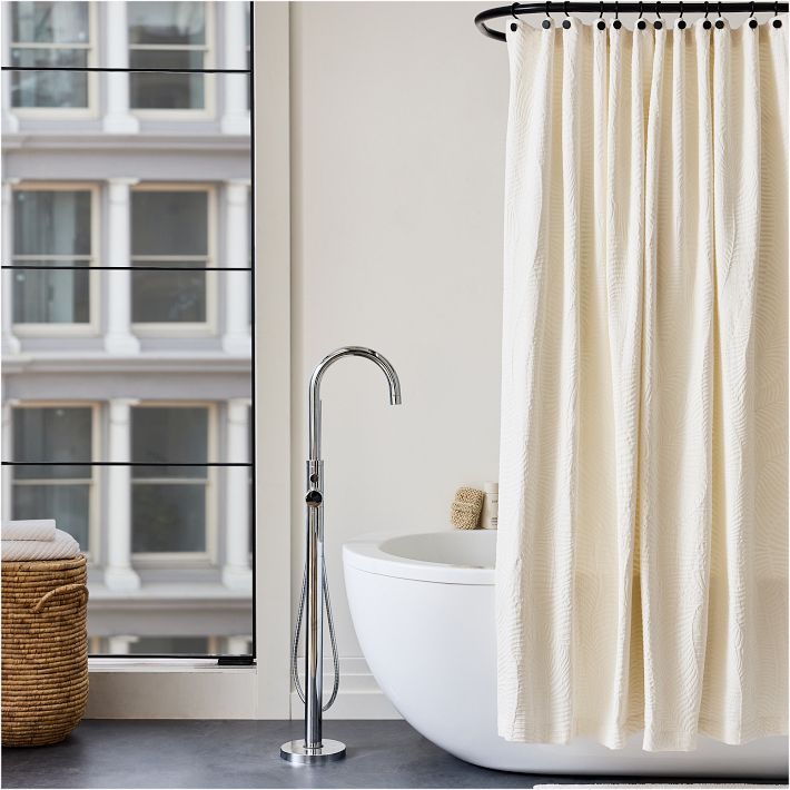 Trailing Fern Matelasse Shower Curtain West Elm