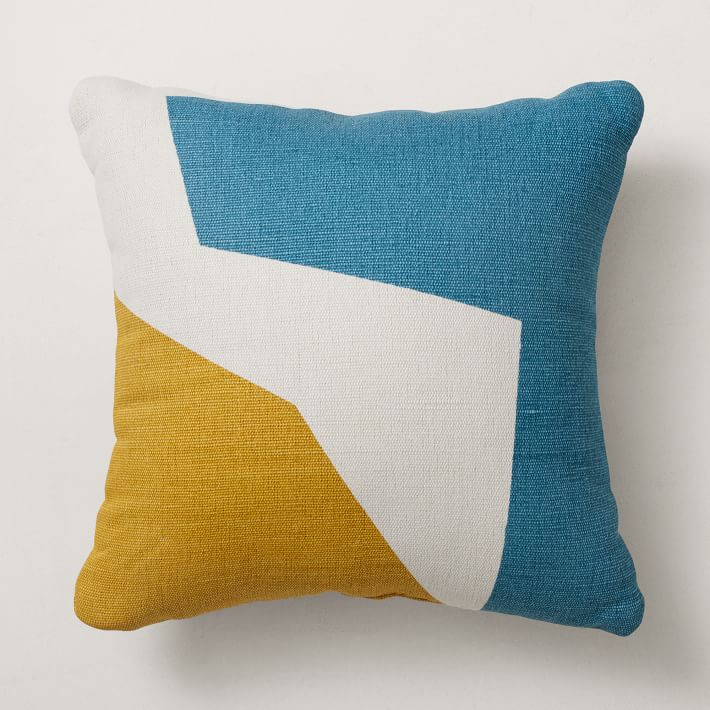 Corner Colourblock Indoor Outdoor Pillow West Elm
