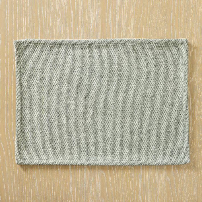 Textured Canvas Cotton Placemat Set of 4 - Eucalyptus