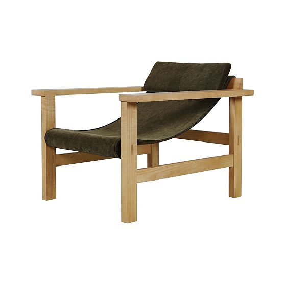 Cedar Green Sustainably Sourced Wood and Leather Accent Chair