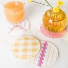 Proper Table Wadsworth Goldenrod Gingham Coaster (Set of 4)