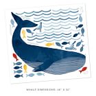 Mej Mej Warrick The Whale Peel &amp; Stick Wall Decals