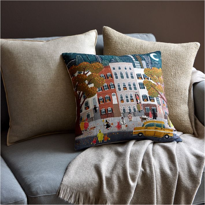 City Trick or Treat Pillow Cover Set | West Elm