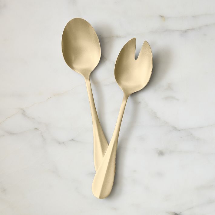 Cove Salad Servers (Set of 2) Champagne Satin