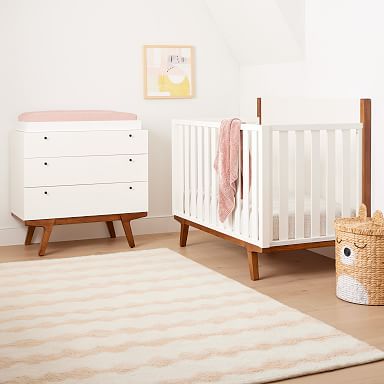 Modern crib and dresser set best sale