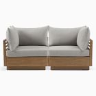 Santa Fe Slatted Outdoor 2-Piece Modular Sofa (72&quot;)