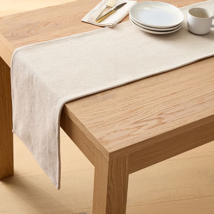 Textured Canvas Cotton Runner