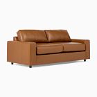 Urban 84" Sleeper Sofa, Poly Fill, Vegan Leather, Saddle