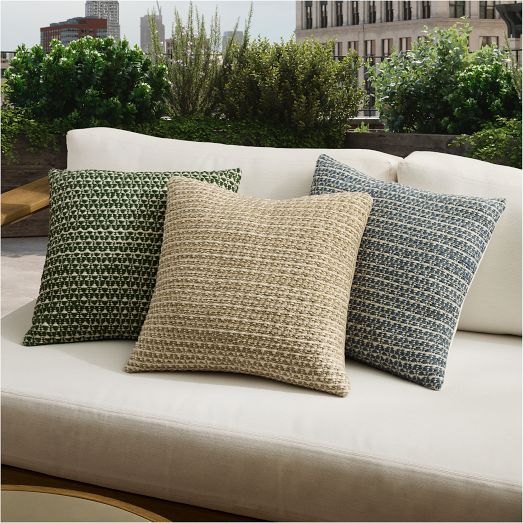 Outdoor Geo Texture Pillow | West Elm