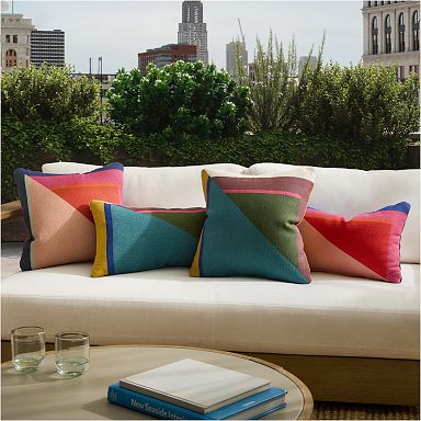 West elm pink pillow online