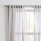 Sheer Crosshatch Curtain (Set of 2) - Stone Gray