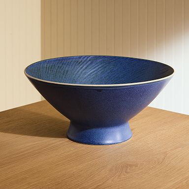 Blue serving bowls best sale