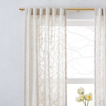 West Elm Sheer shops Crosshatch Curtain Set of 2 - 108